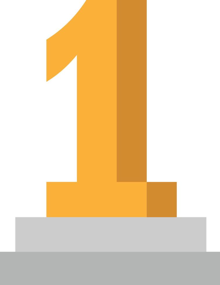 icône du trophée de la première place. icône du trophée numéro un pour la conception, le logo, l'application, l'interface utilisateur de votre site Web. symbole de la première place. signe de récompense. vecteur