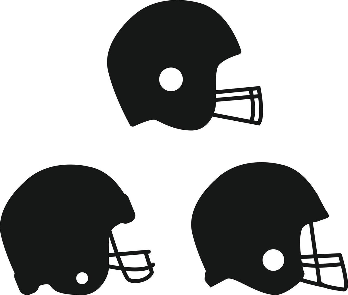 icône de casque de football. symbole de casque de football américain. signe d'arc de football. vecteur