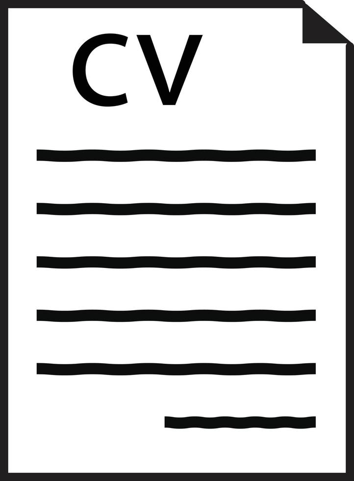 icône du programme d'études. signe de programme d'études. symbole CV. signe de programme détaillé. vecteur