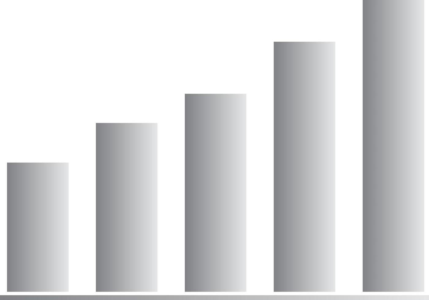 icône de barre de croissance graphique sur fond blanc. signe de barre de croissance graphique. symbole de graphique à barres. signe de graphique d'affaires gris. vecteur