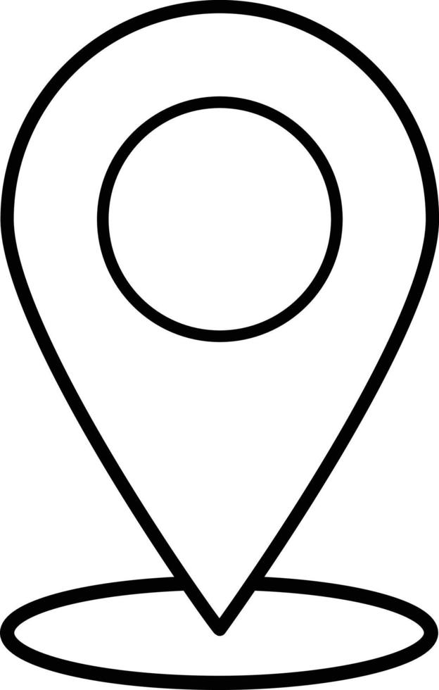 icône de broche sur fond blanc. style plat. icône de navigation pour la conception, le logo, l'application, l'interface utilisateur de votre site Web. symbole de pointeur. signe de localisation. vecteur