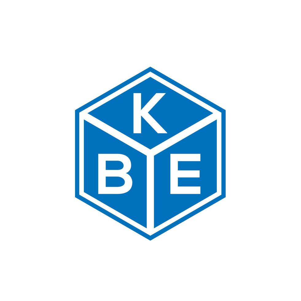 création de logo de lettre kbe sur fond noir. kbe creative initiales lettre logo concept. conception de lettre kbe. vecteur