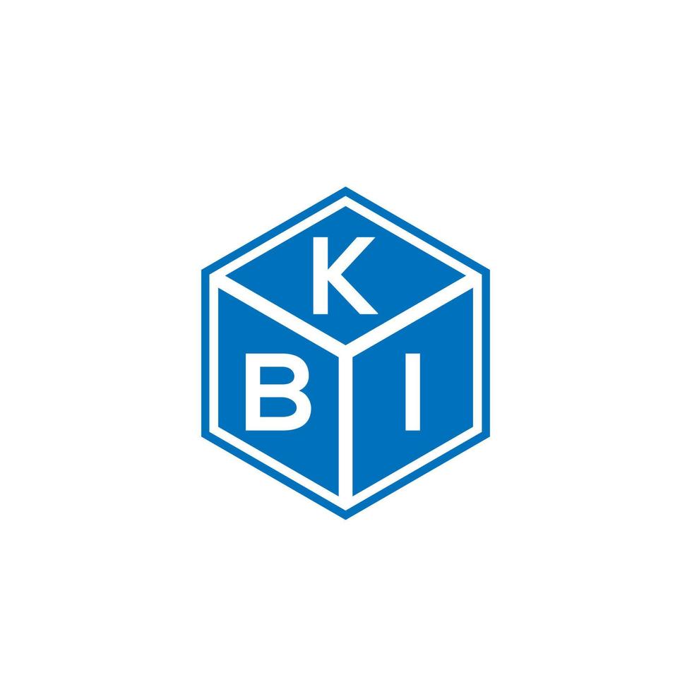 création de logo de lettre kbi sur fond noir. concept de logo de lettre initiales créatives kbi. conception de lettre kbi. vecteur