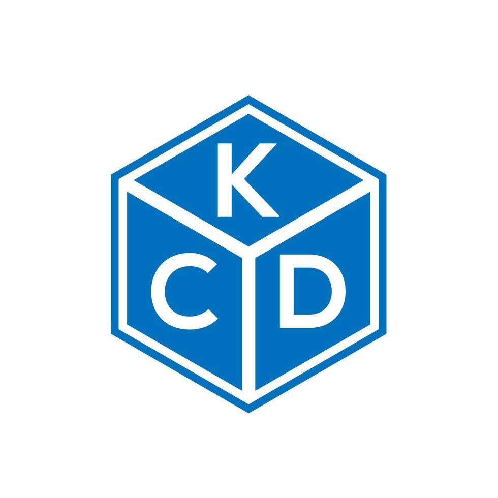 création de logo de lettre kcd sur fond noir. concept de logo de lettre initiales créatives kcd. conception de lettre kcd. vecteur