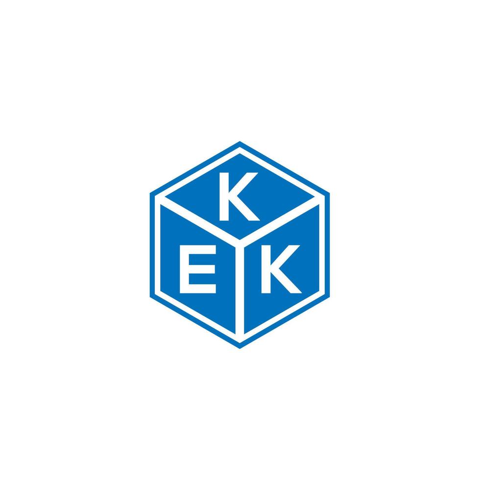 création de logo de lettre kek sur fond noir. concept de logo de lettre initiales créatives kek. conception de lettre kek. vecteur