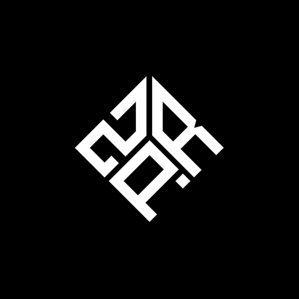 création de logo de lettre zpr sur fond noir. concept de logo de lettre initiales créatives zpr. conception de lettre zpr. vecteur