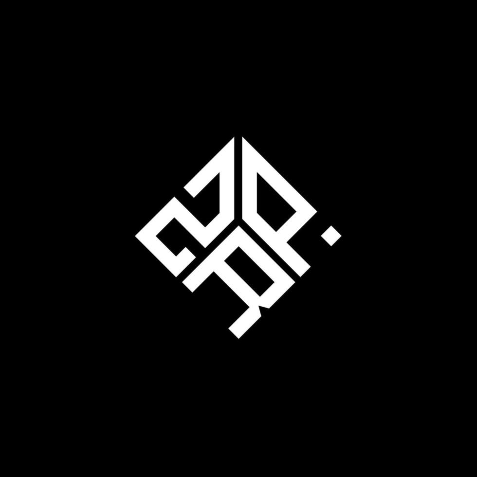 création de logo de lettre zrp sur fond noir. concept de logo de lettre initiales créatives zrp. conception de lettre zrp. vecteur