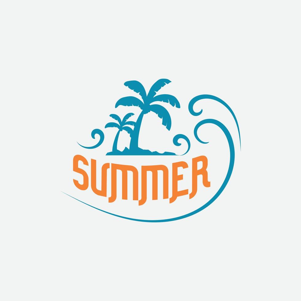 insigne d'été vintage. logo d'été rétro. logo d'été. vecteur
