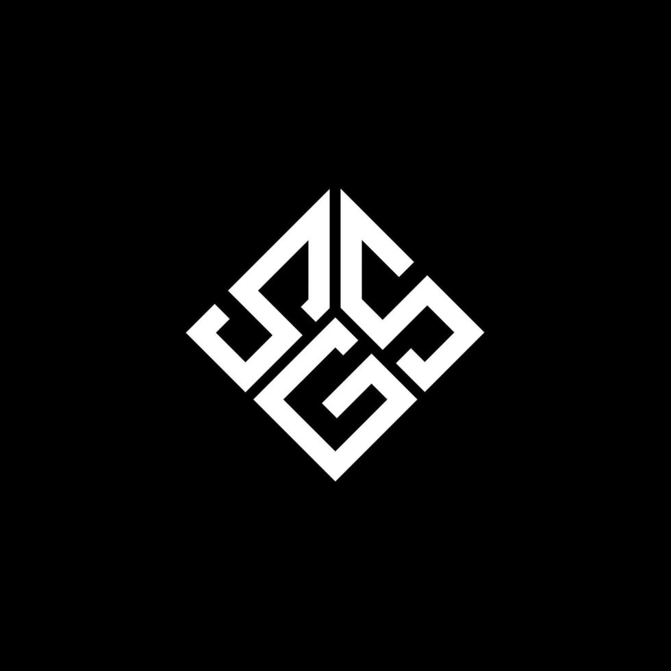 création de logo de lettre sgs sur fond noir. concept de logo de lettre initiales créatives sgs. conception de lettre sgs. vecteur