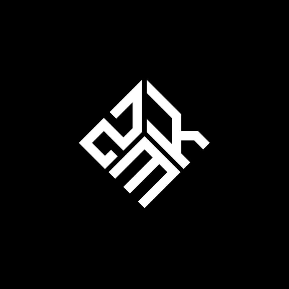 création de logo de lettre zek sur fond noir. concept de logo de lettre initiales créatives zek. conception de lettre zek. vecteur