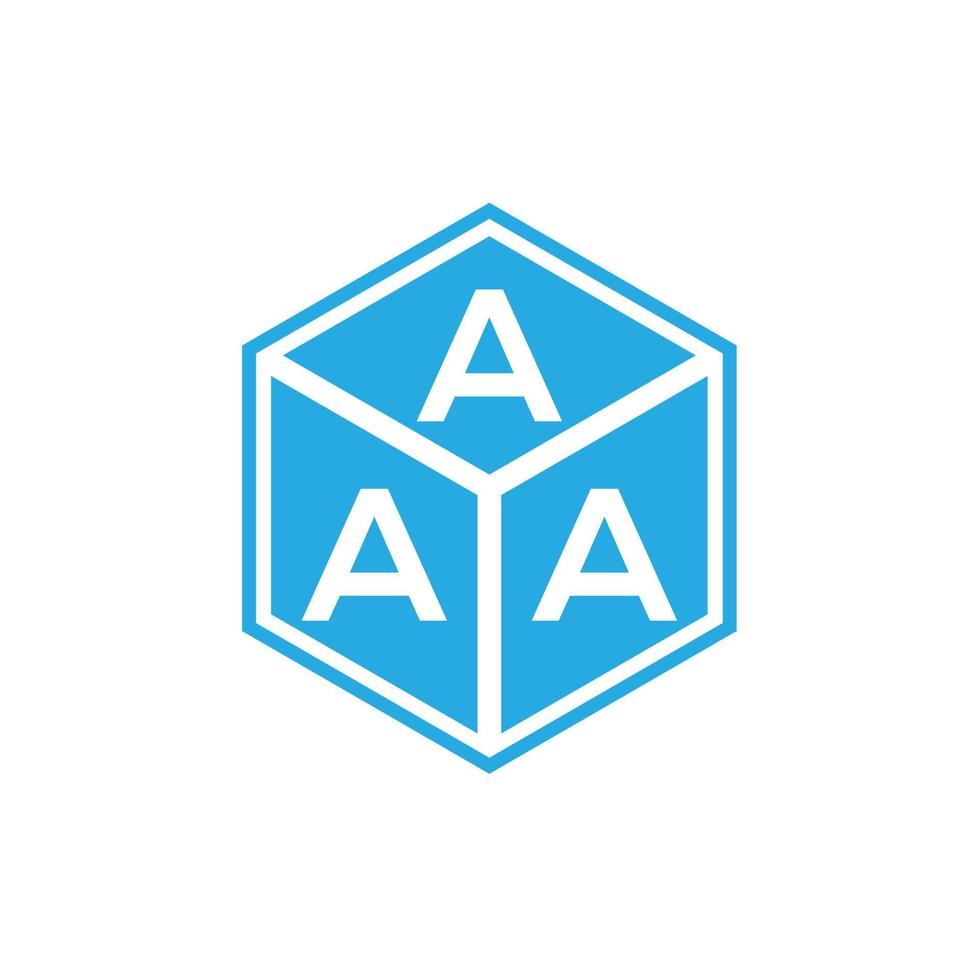 création de logo de lettre aaa sur fond noir. concept de logo de lettre initiales créatives aaa. conception de lettre aaa. vecteur
