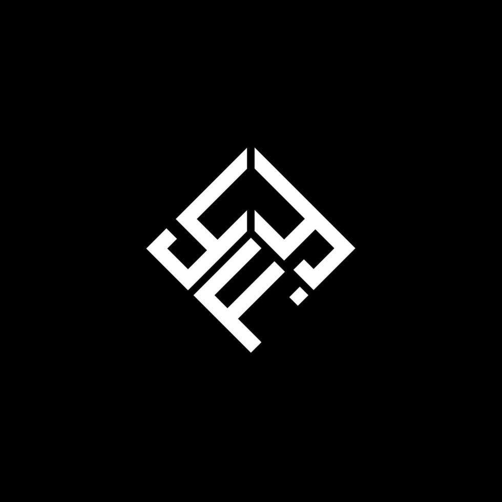 création de logo de lettre yfy sur fond noir. concept de logo de lettre initiales créatives yfy. conception de lettre yfy. vecteur