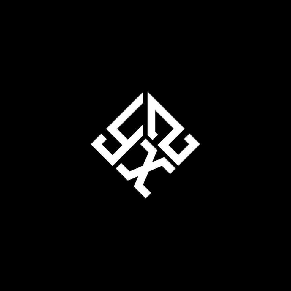 création de logo de lettre yxz sur fond noir. concept de logo de lettre initiales créatives yxz. conception de lettre yxz. vecteur