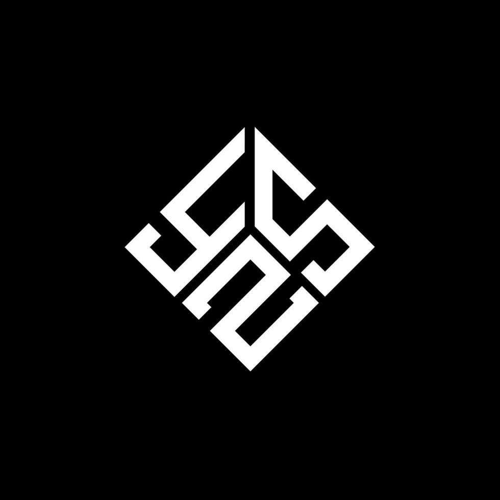 création de logo de lettre yzs sur fond noir. concept de logo de lettre initiales créatives yzs. conception de lettre yzs. vecteur