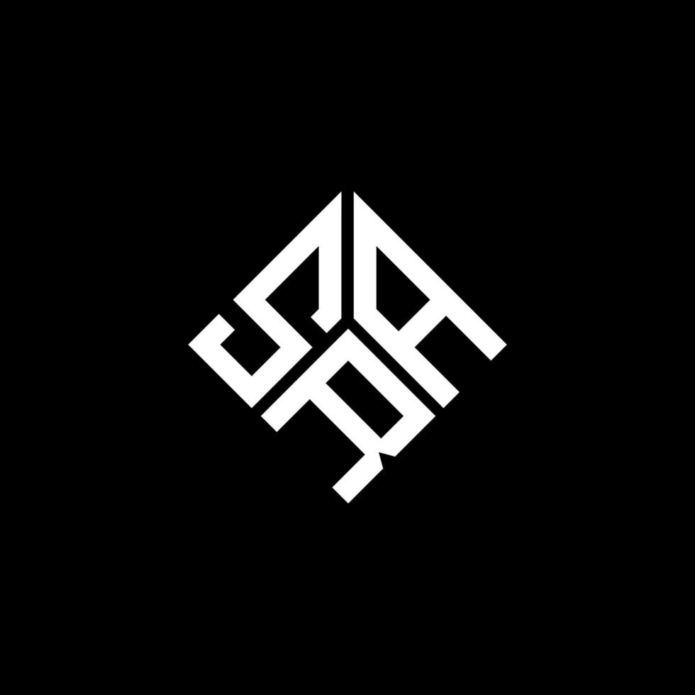 création de logo de lettre sra sur fond noir. concept de logo de lettre initiales créatives sra. conception de lettre sra. vecteur