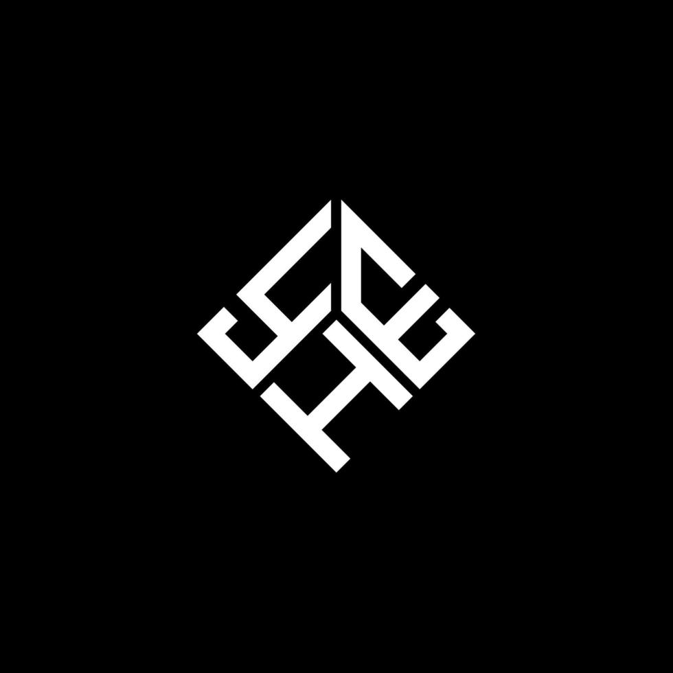 création de logo de lettre yhe sur fond noir. yhe concept de logo de lettre initiales créatives. conception de la lettre. vecteur