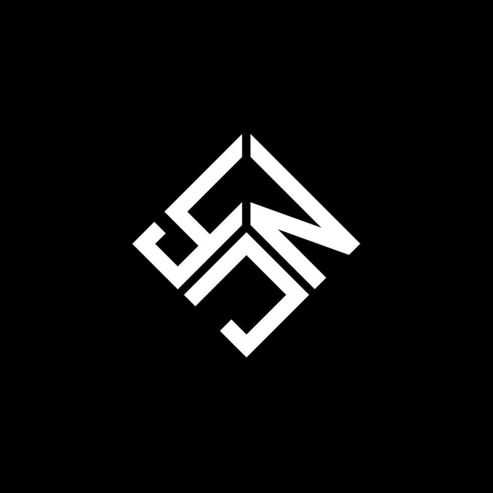 création de logo de lettre yjn sur fond noir. concept de logo de lettre initiales créatives yjn. conception de lettre yjn. vecteur