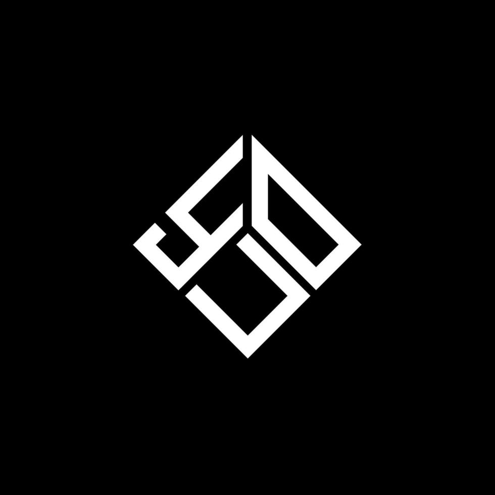création de logo de lettre yuo sur fond noir. concept de logo de lettre initiales créatives yuo. conception de lettre yuo. vecteur