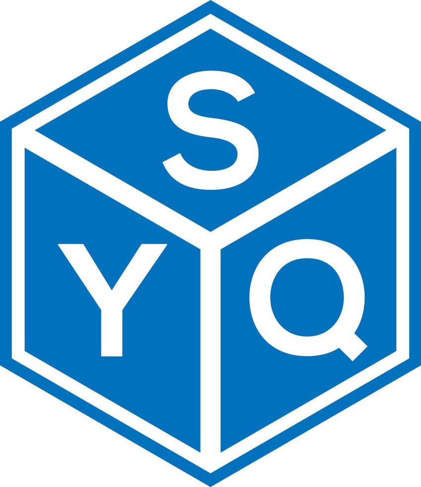 création de logo de lettre syq sur fond noir. concept de logo de lettre initiales créatives syq. conception de lettre syq. vecteur