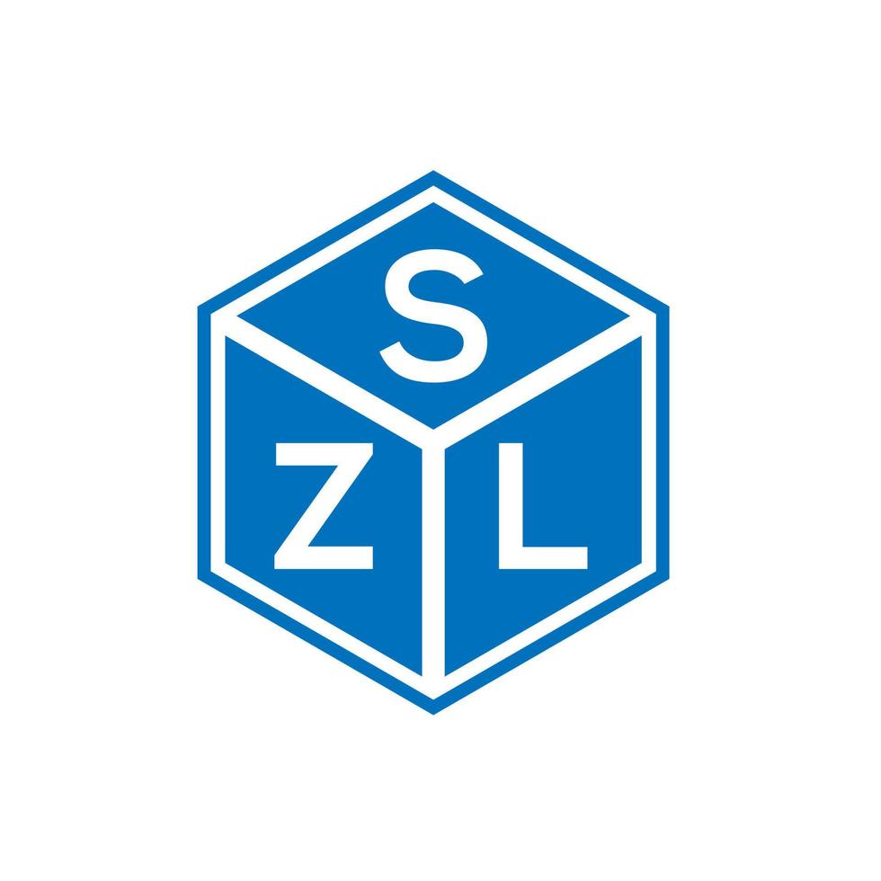 création de logo de lettre szl sur fond noir. concept de logo de lettre initiales créatives szl. conception de lettre szl. vecteur