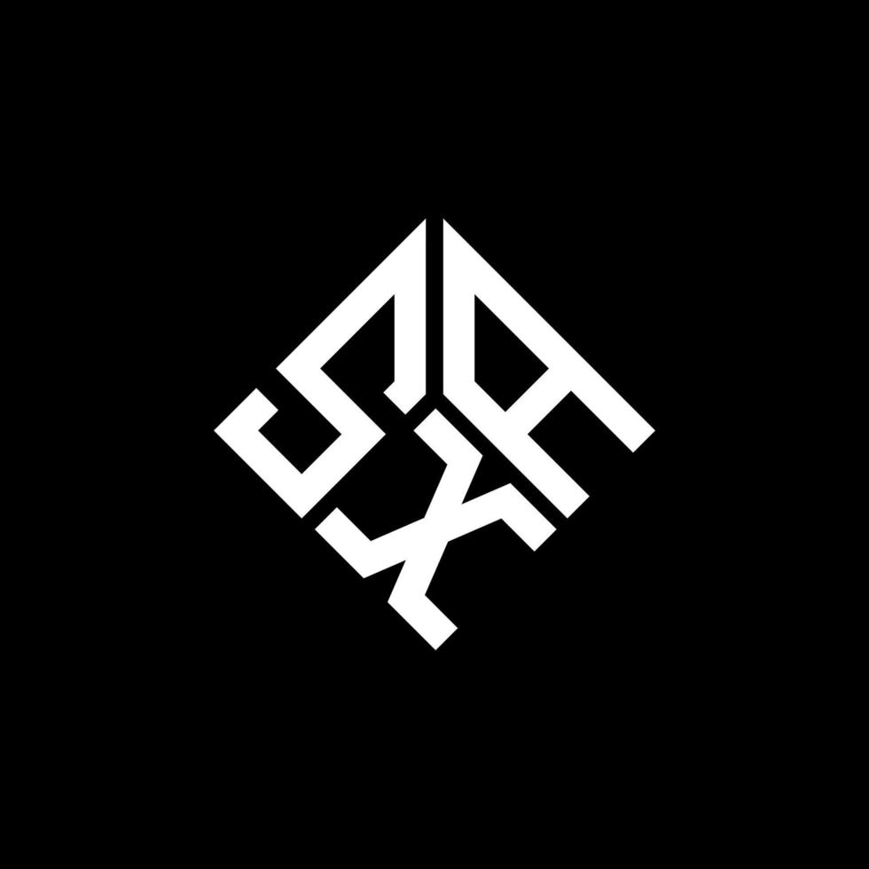 création de logo de lettre sxa sur fond noir. concept de logo de lettre initiales créatives sxa. conception de lettre sxa. vecteur