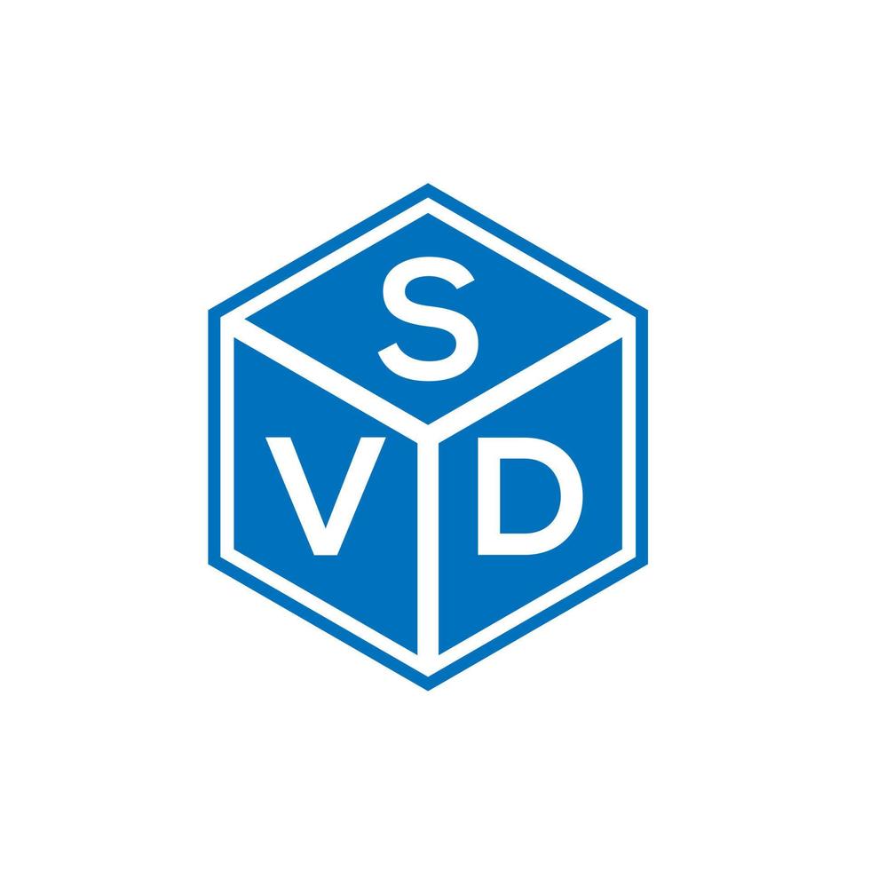 création de logo de lettre svd sur fond noir. concept de logo de lettre initiales créatives svd. conception de lettre svd. vecteur