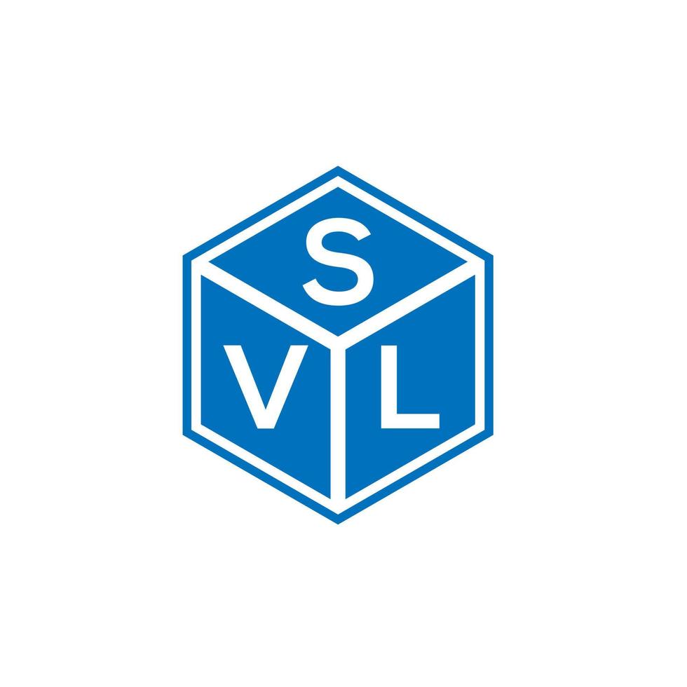 création de logo de lettre svl sur fond noir. concept de logo de lettre initiales créatives svl. conception de lettre svl. vecteur