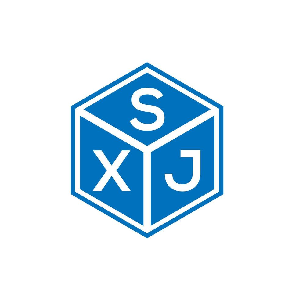 création de logo de lettre sxj sur fond noir. concept de logo de lettre initiales créatives sxj. conception de lettre sxj. vecteur