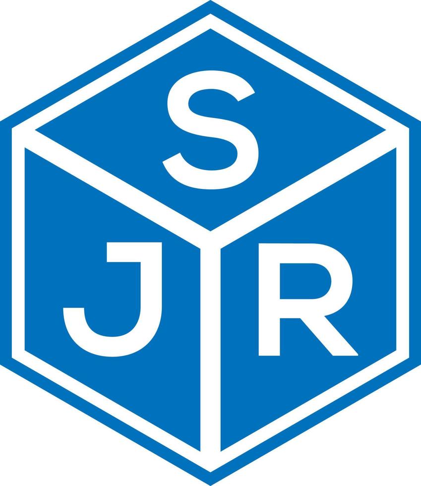 création de logo de lettre sjr sur fond noir. concept de logo de lettre initiales créatives sjr. conception de lettre sjr. vecteur