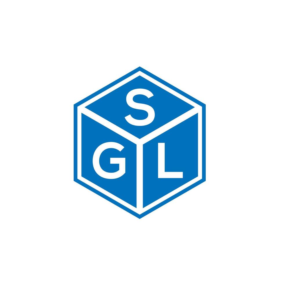 création de logo de lettre sgl sur fond noir. concept de logo de lettre initiales créatives sgl. conception de lettre sgl. vecteur