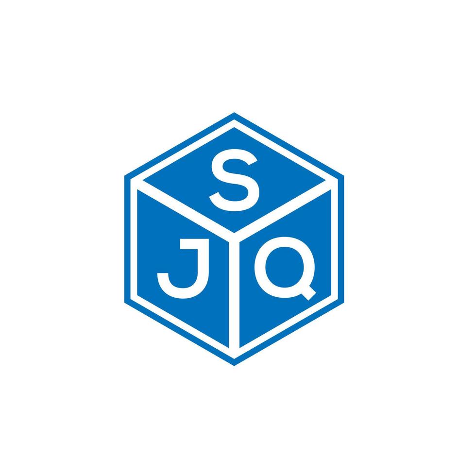 création de logo de lettre sjq sur fond noir. concept de logo de lettre initiales créatives sjq. conception de lettre sjq. vecteur