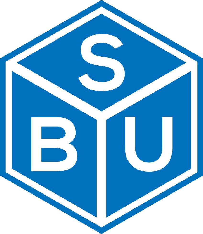 création de logo de lettre sbu sur fond noir. concept de logo de lettre initiales créatives sbu. conception de lettre sbu. vecteur