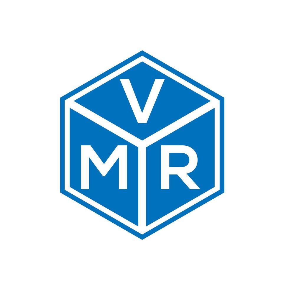 création de logo de lettre vmr sur fond noir. concept de logo de lettre initiales créatives vmr. conception de lettre vmr. vecteur