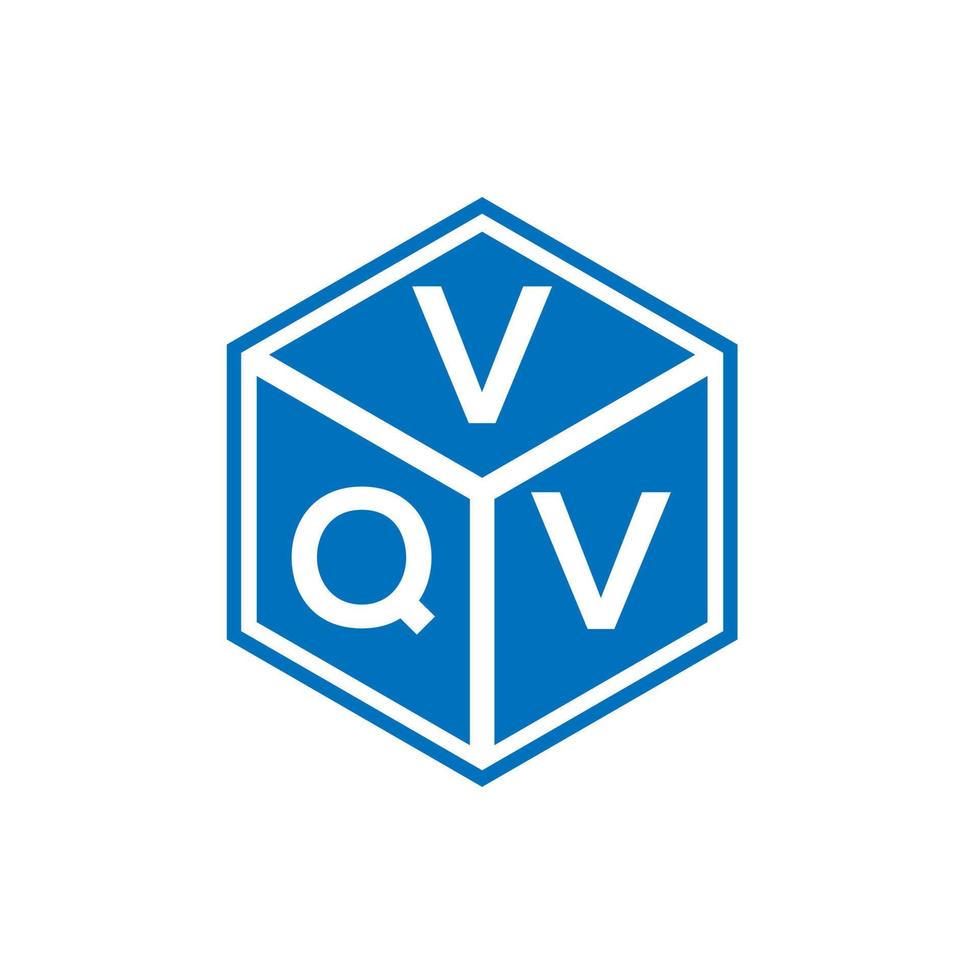 création de logo de lettre vqv sur fond noir. concept de logo de lettre initiales créatives vqv. conception de lettre vqv. vecteur