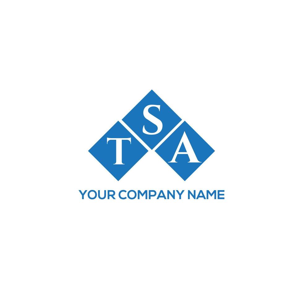 création de logo de lettre tsa sur fond blanc. concept de logo de lettre initiales créatives tsa. conception de lettre tsa. vecteur
