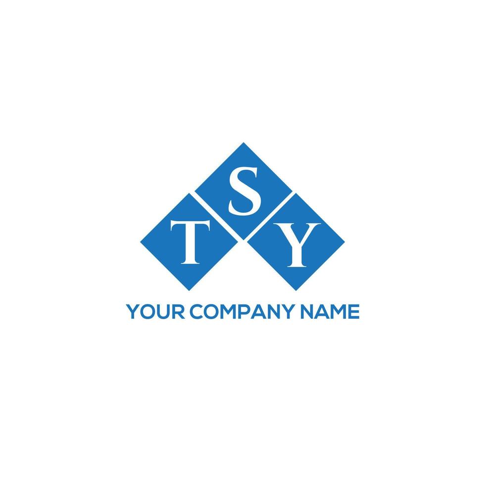 création de logo de lettre tsy sur fond blanc. concept de logo de lettre initiales créatives tsy. conception de lettre tsy. vecteur