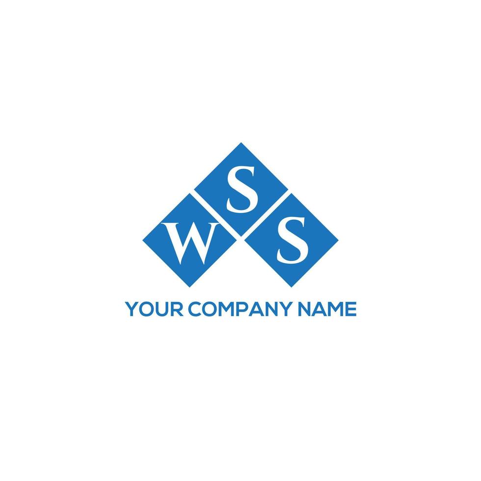 création de logo de lettre wss sur fond blanc. concept de logo de lettre initiales créatives wss. conception de lettre wss. vecteur