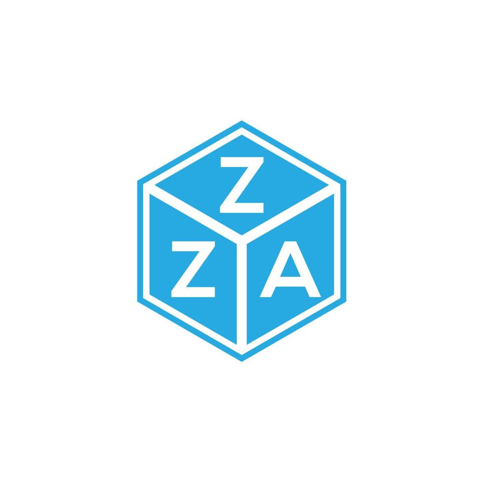 création de logo de lettre zza sur fond noir. concept de logo de lettre initiales créatives zza. conception de lettre zza. vecteur