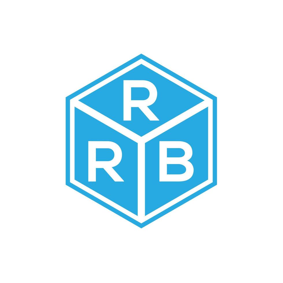 création de logo de lettre rrb sur fond noir. concept de logo de lettre initiales créatives rrb. conception de lettre rrb. vecteur