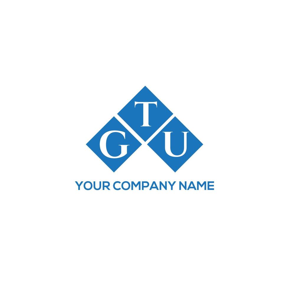 création de logo de lettre gtu sur fond blanc. concept de logo de lettre initiales créatives gtu. conception de lettre gtu. vecteur