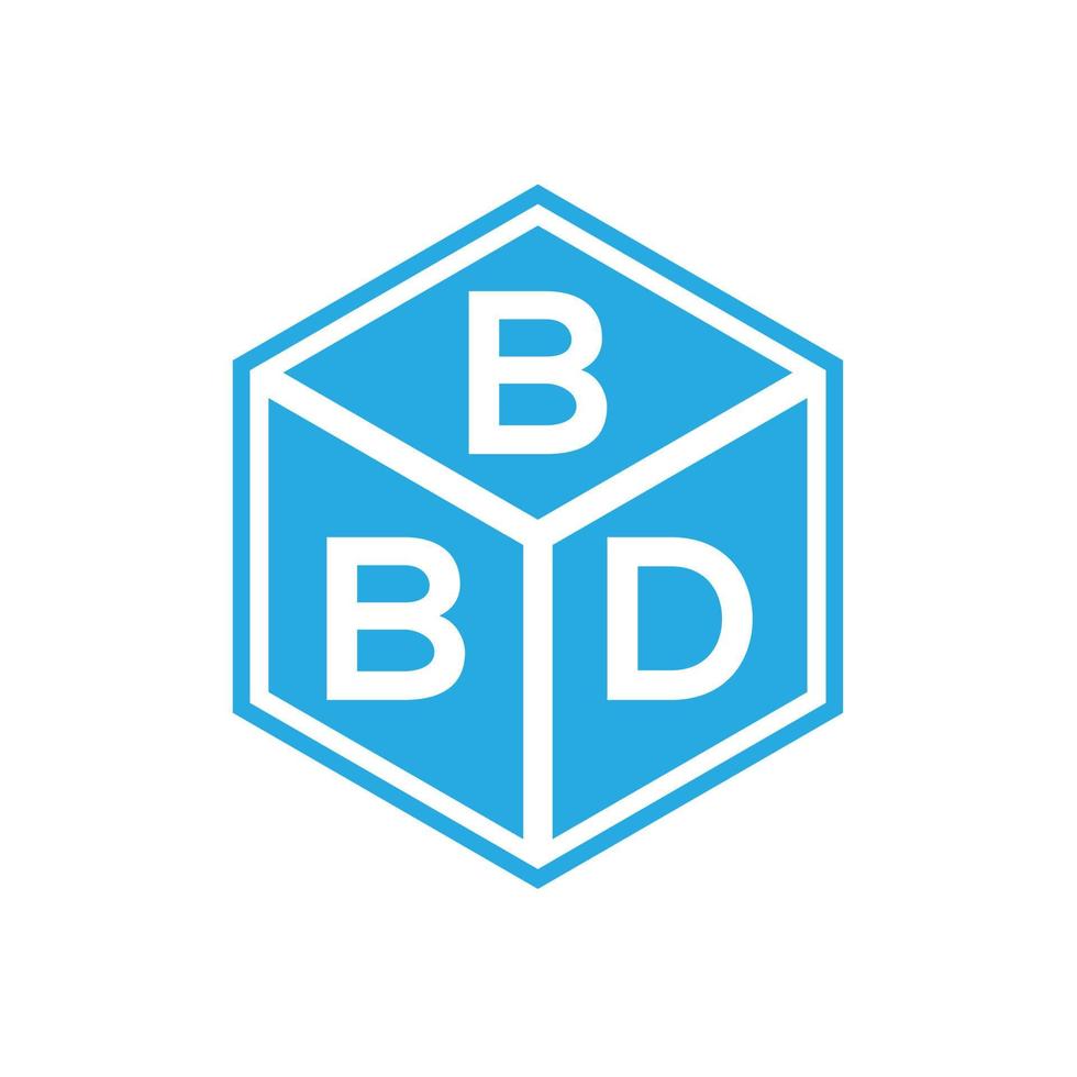 création de logo de lettre bbd sur fond noir. concept de logo de lettre initiales créatives bbd. conception de lettre bbd. vecteur