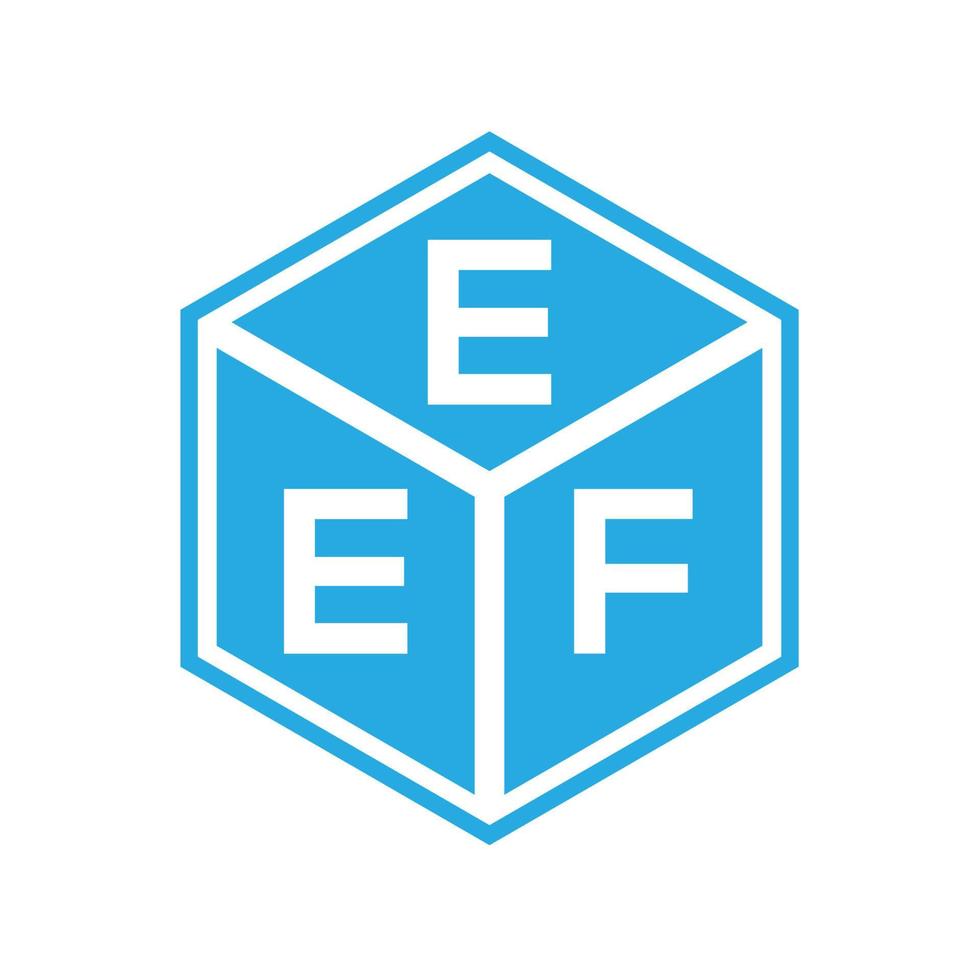 création de logo de lettre eff sur fond noir. concept de logo de lettre initiales créatives eff. conception de lettre ef. vecteur