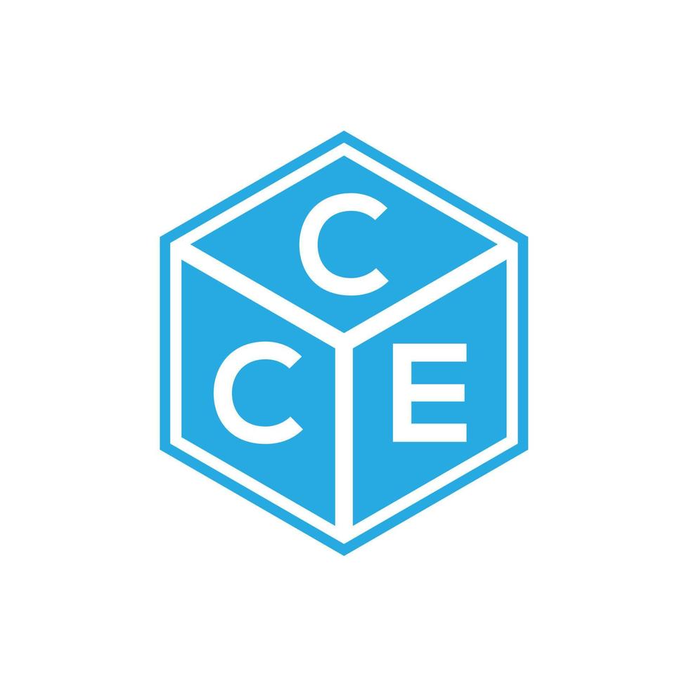 création de logo de lettre cce sur fond noir. concept de logo de lettre initiales créatives cce. conception de lettre cce. vecteur