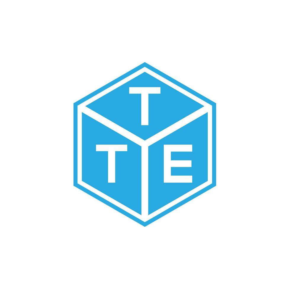 création de logo de lettre tte sur fond noir. concept de logo de lettre initiales créatives tte. conception de lettre tte. vecteur