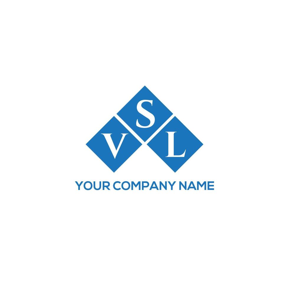 création de logo de lettre vsl sur fond blanc. concept de logo de lettre initiales créatives vsl. conception de lettre vsl. vecteur