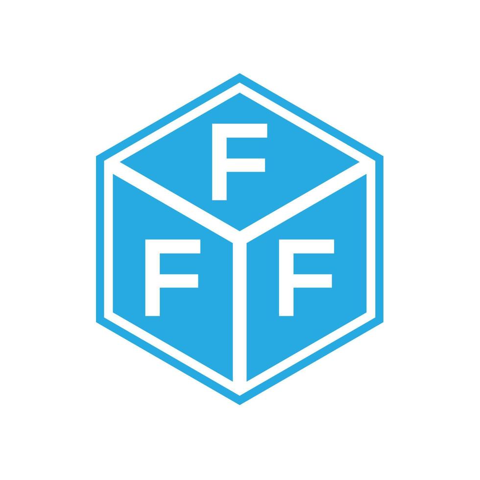 création de logo de lettre fff sur fond noir. concept de logo de lettre initiales créatives fff. conception de lettre fff. vecteur