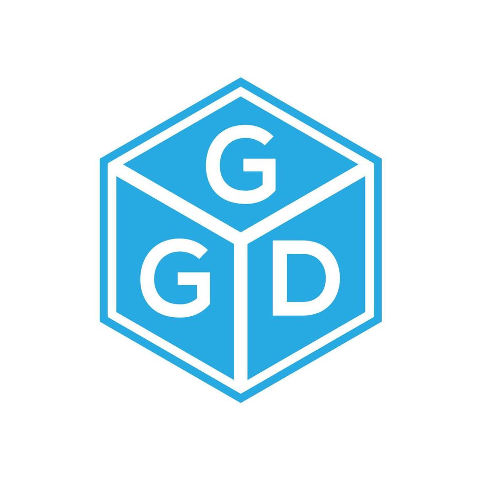 création de logo de lettre ggd sur fond noir. concept de logo de lettre initiales créatives ggd. conception de lettre ggd. vecteur