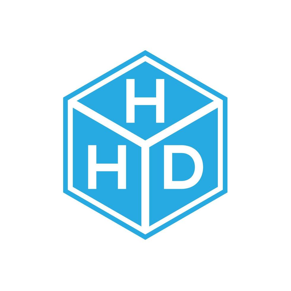 création de logo de lettre hhd sur fond noir. concept de logo de lettre initiales créatives hhd. conception de lettre hhd. vecteur