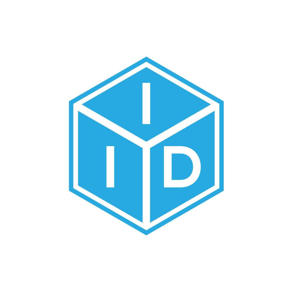 création de logo de lettre iid sur fond noir. concept de logo de lettre initiales créatives iid. conception de lettre iid. vecteur