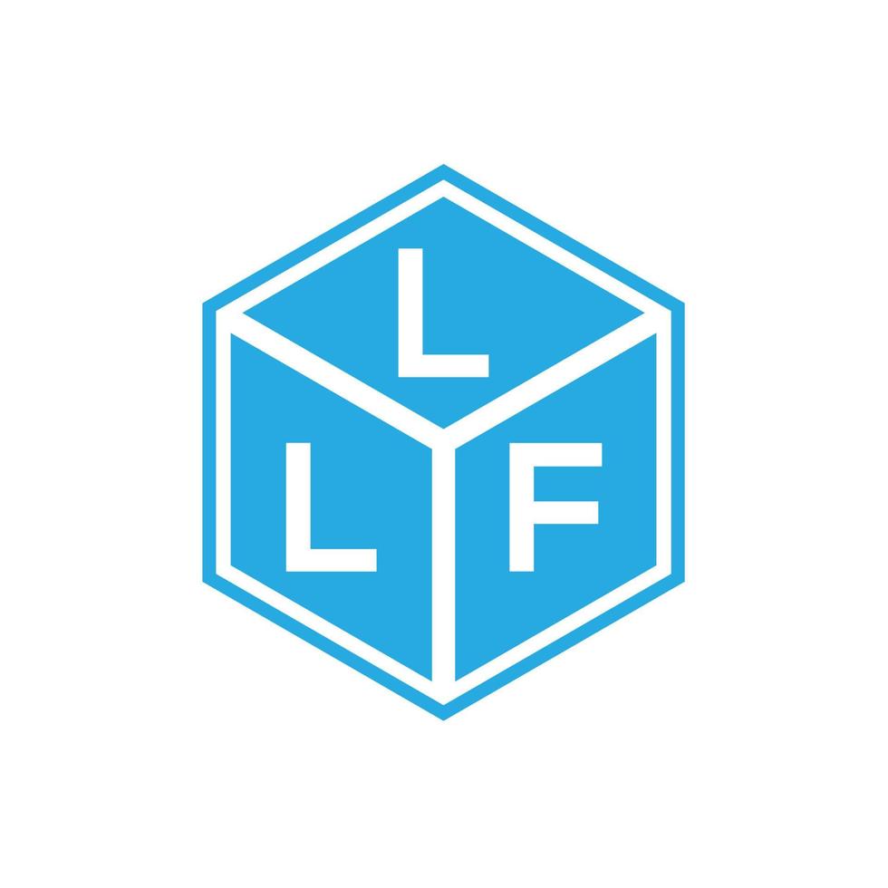 création de logo de lettre llf sur fond noir. concept de logo de lettre initiales créatives llf. conception de lettre llf. vecteur